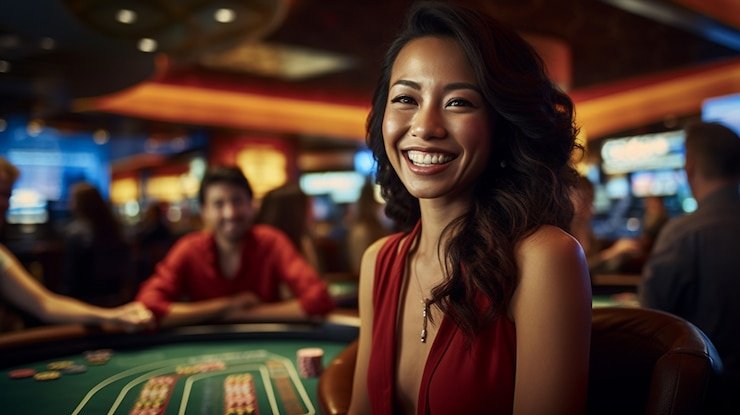 Tampilan antarmuka permainan slot eviltoto dengan gulungan dan simbol warna-warni
